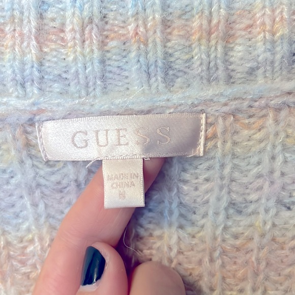 Guess woven boho knit sweater with bell sleeves, size M - Picture 4 of 7